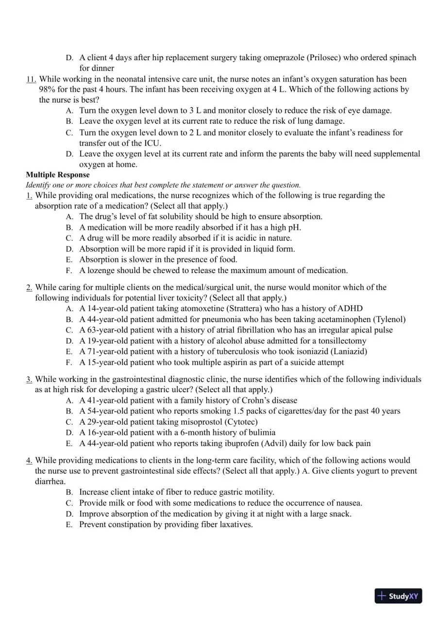 Test Bank for Pharmacology Clear and Simple A Guide to Drug Classifications and Dosage Calculations, 4th Edition (Chapters 1-20), page 8