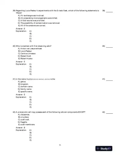 Microbiology: An Introduction, 11th Edition Test Bank - Page 12 preview image