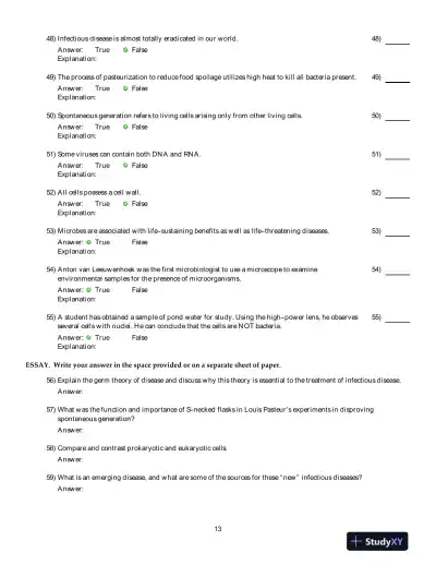 Microbiology: An Introduction, 11th Edition Test Bank - Page 14 preview image