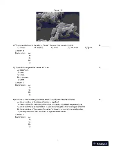 Microbiology: An Introduction, 11th Edition Test Bank - Page 3 preview image