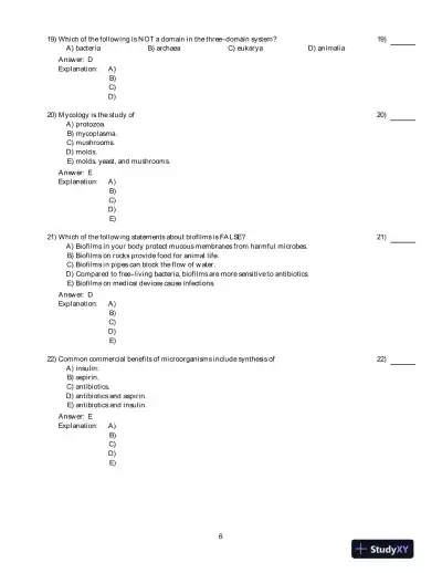 Microbiology: An Introduction, 11th Edition Test Bank - Page 7 preview image