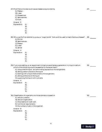 Microbiology: An Introduction, 11th Edition Test Bank - Page 9 preview image