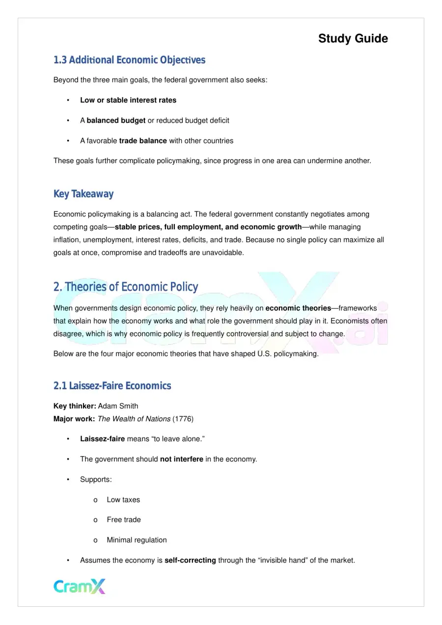 American Government - Economic Policy, page 3