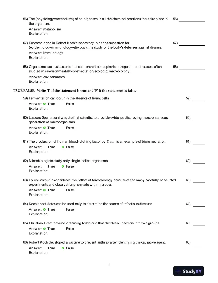 Microbiology With Diseases By Taxonomy, 4th Edition Test Bank, page 15