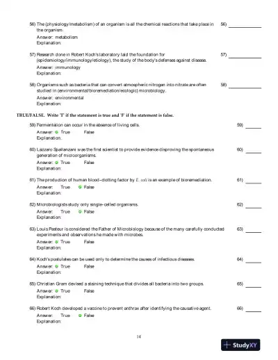 Microbiology With Diseases By Taxonomy, 4th Edition Test Bank - Page 15 preview image