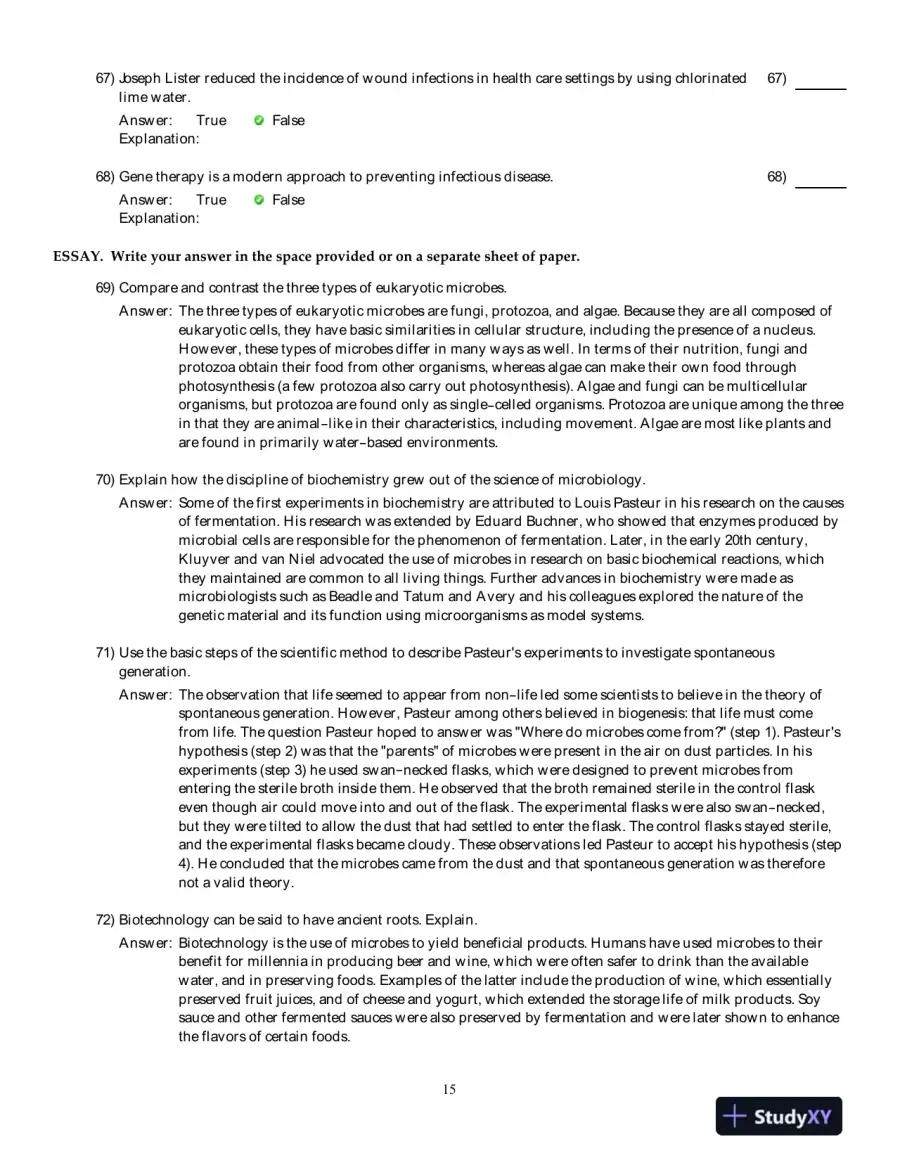Microbiology With Diseases By Taxonomy, 4th Edition Test Bank, page 16