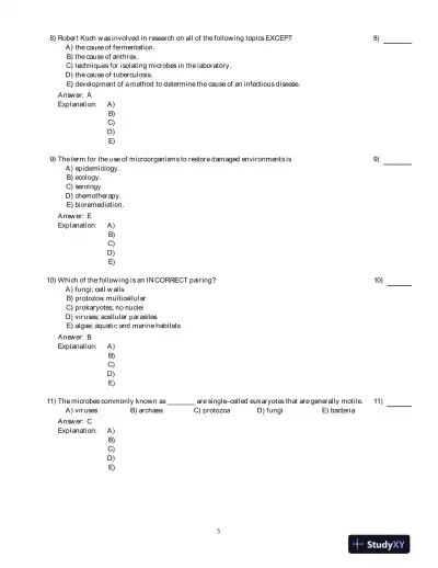 Microbiology With Diseases By Taxonomy, 4th Edition Test Bank - Page 4 preview image