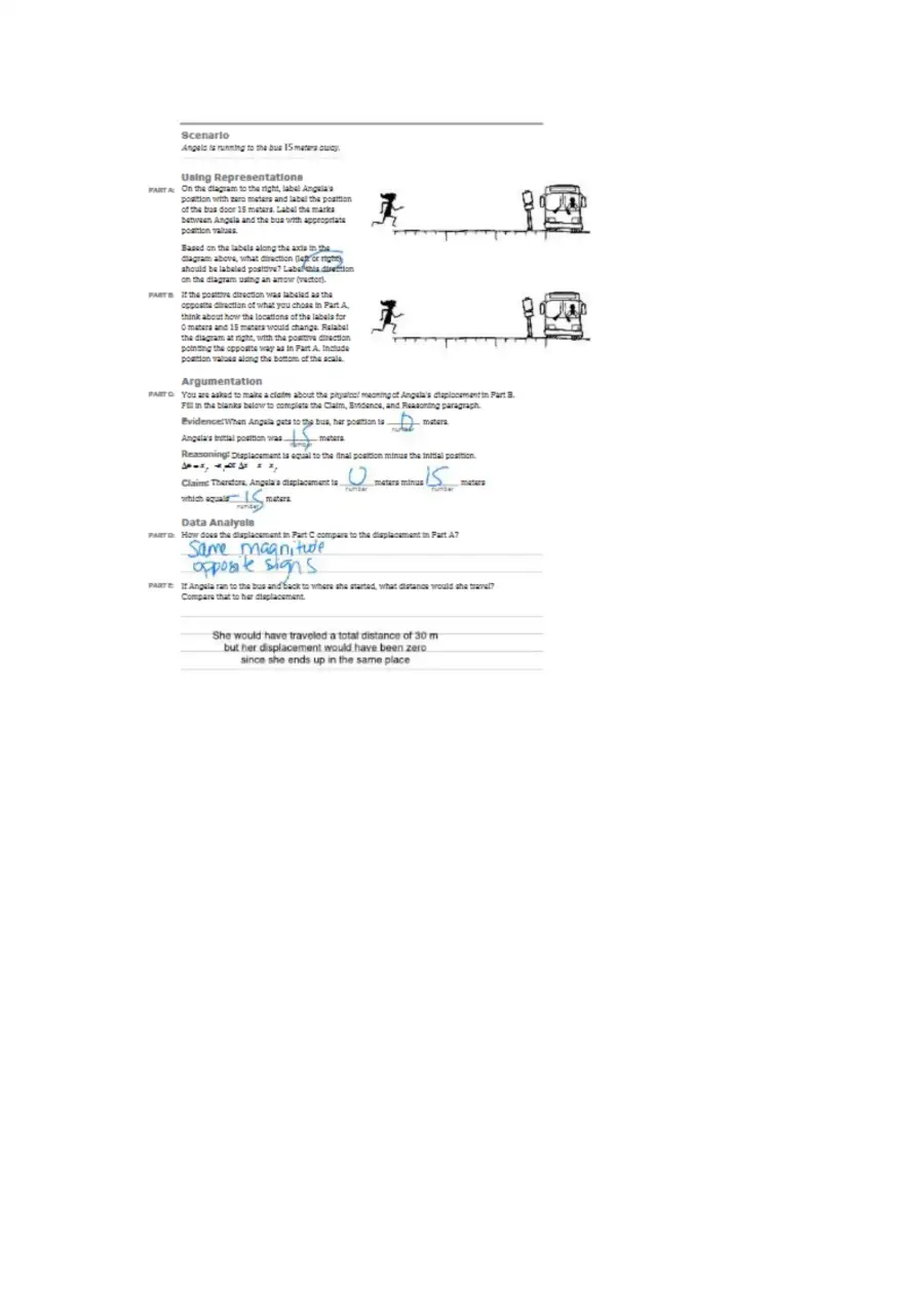 AP Physics 1 Workbook  Unit 1 Kinematics Displacem, page 2