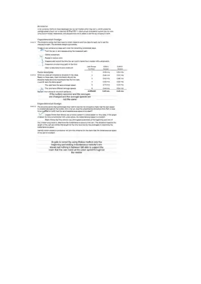 AP Physics 1 Workbook Unit 1 Kinematics Displacem - Page 4 preview image