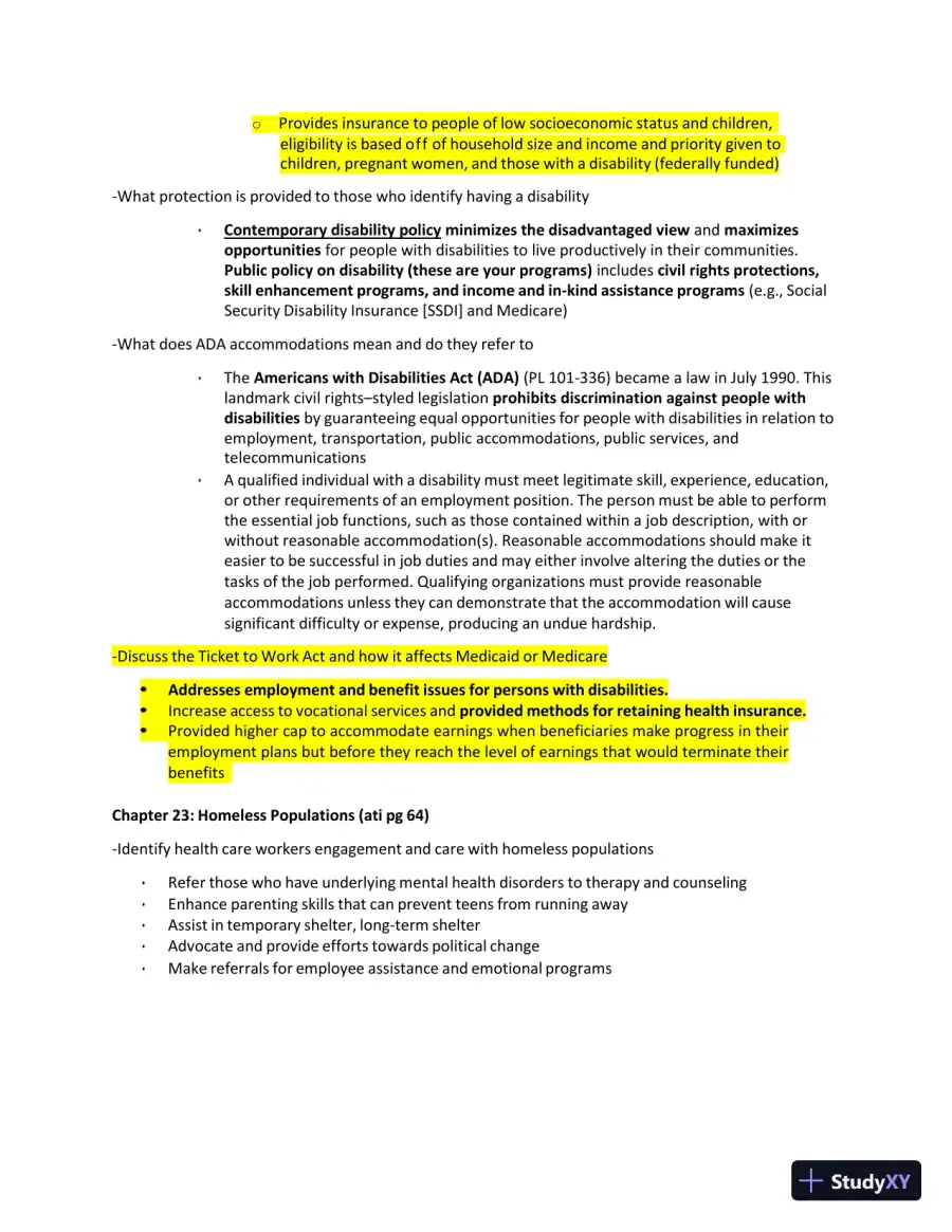 2024-2025 NR442 Community Health Nursing Exam 2 with Answers (41 Solved Questions), page 5