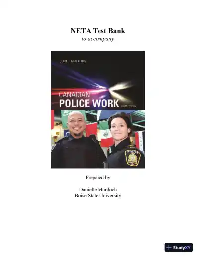 Canadian Police Work 4th Edition Test Bank - Page 1 preview image