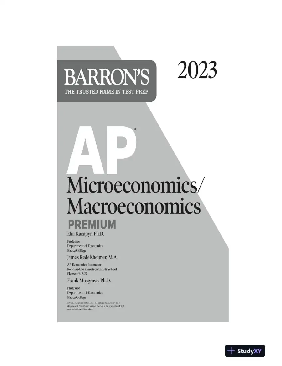 AP Microeconomics/Macroeconomics Premium, 2023: 4 Practice Tests Comprehensive Review (2023), page 4