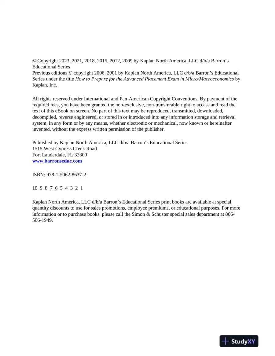 AP Microeconomics/Macroeconomics Premium, 2023: 4 Practice Tests Comprehensive Review (2023), page 8