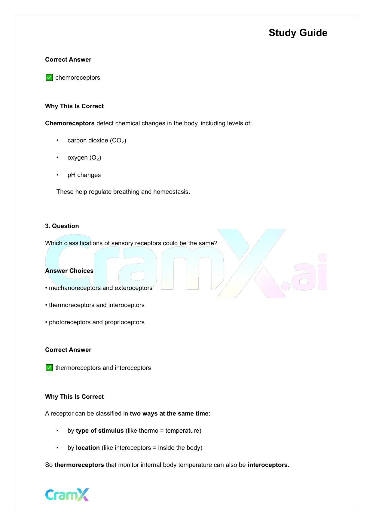 Anatomy and Physiology - The Sensory System - Page 2 preview image