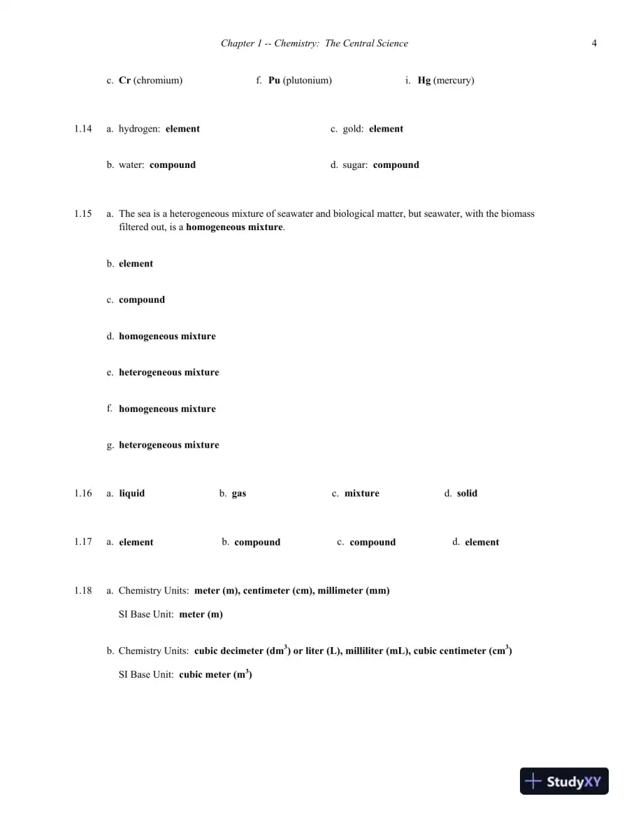 Chemistry 4th Edition Solution Manual, page 5