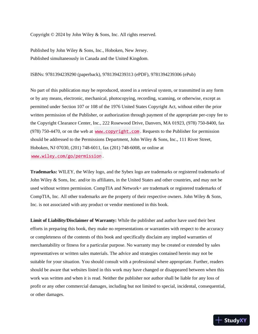 CompTIA Network+ Practice Tests: Exam N10-009 (2024), page 10