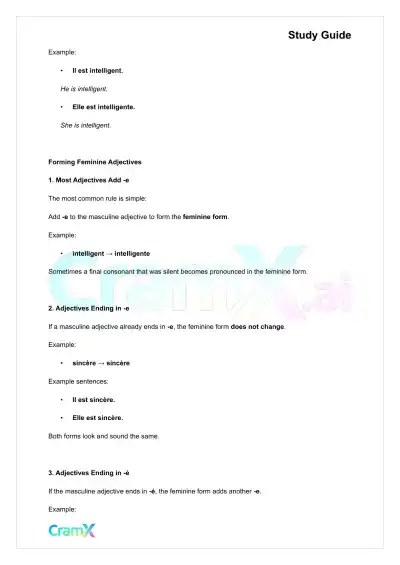 French II – Adjectives Adverbs Prepositions - Page 4 preview image