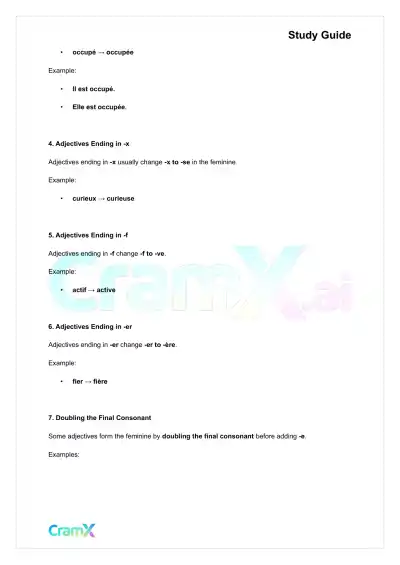 French II – Adjectives Adverbs Prepositions - Page 5 preview image