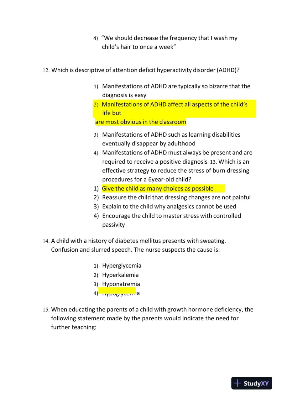 2023 ATI PN Proctored Exam with Answers (47 Solved Questions), page 7