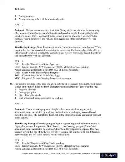 Saunders Comprehensive Review for the NCLEX-RN Examination, 5th Edition Test Bank - Page 10 preview image