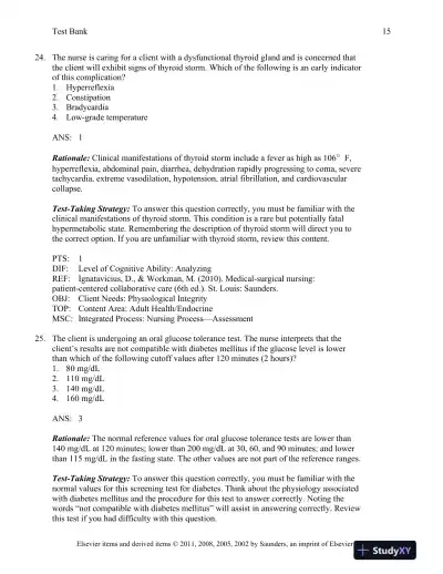 Saunders Comprehensive Review for the NCLEX-RN Examination, 5th Edition Test Bank - Page 16 preview image