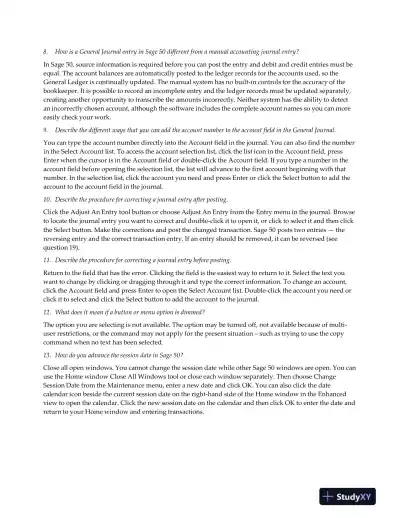 Solution Manual For Using Sage 50 Accounting 2019, 1st Edition - Page 11 preview image