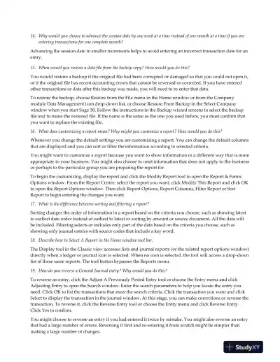 Solution Manual For Using Sage 50 Accounting 2019, 1st Edition - Page 12 preview image