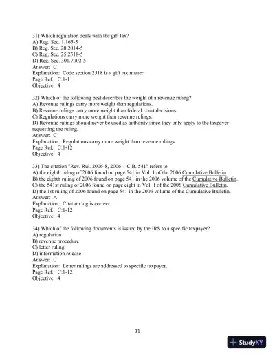 Pearson�s Federal Taxation 2020 Comprehensive 33rd Edition Test Bank - Page 12 preview image