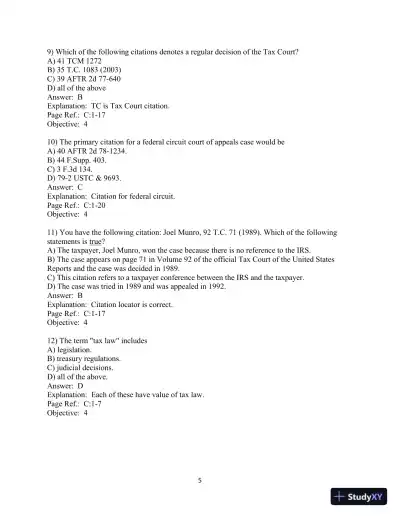 Pearson�s Federal Taxation 2020 Comprehensive 33rd Edition Test Bank - Page 6 preview image