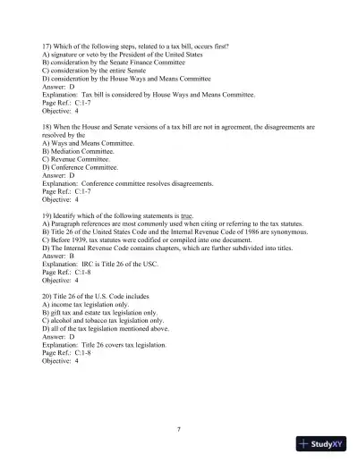 Pearson�s Federal Taxation 2020 Comprehensive 33rd Edition Test Bank - Page 8 preview image