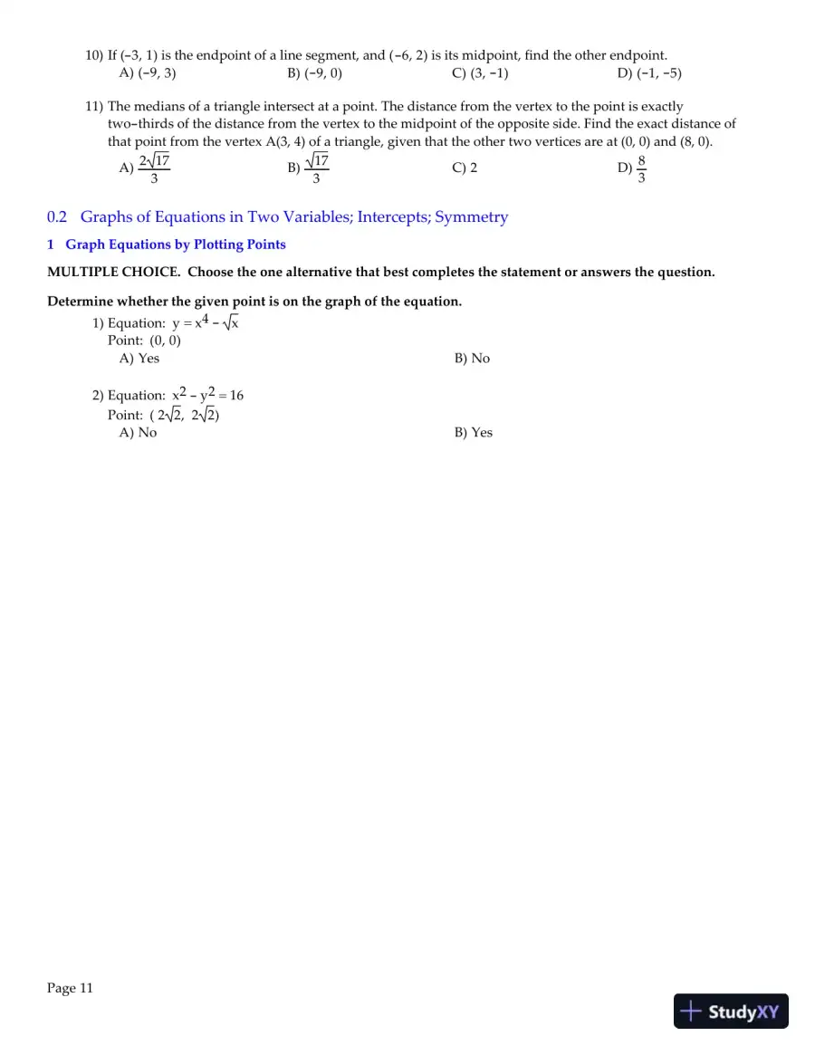 Precalculus: Concepts Through Functions, A Right Triangle Approach to Trigonometry, 4th Edition Test Bank, page 13
