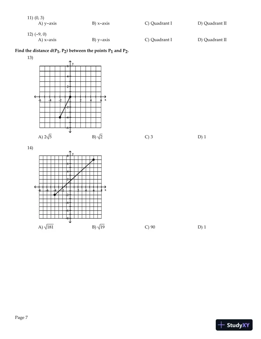 Precalculus: Concepts Through Functions, A Right Triangle Approach to Trigonometry, 4th Edition Test Bank, page 9