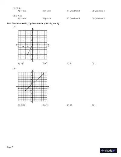 Precalculus: Concepts Through Functions, A Right Triangle Approach to Trigonometry, 4th Edition Test Bank - Page 9 preview image