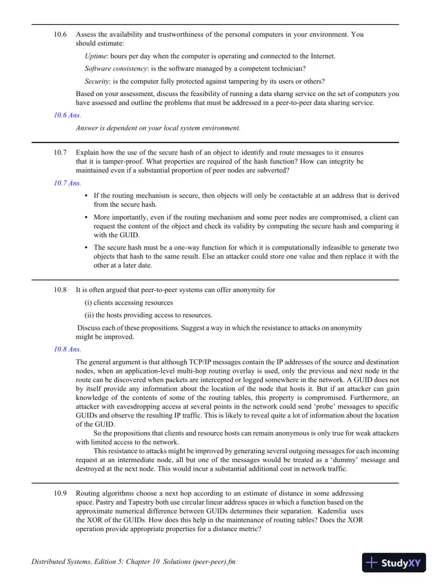 Solution Manual For Distributed Systems: Concepts And Design, 5th Edition, page 10