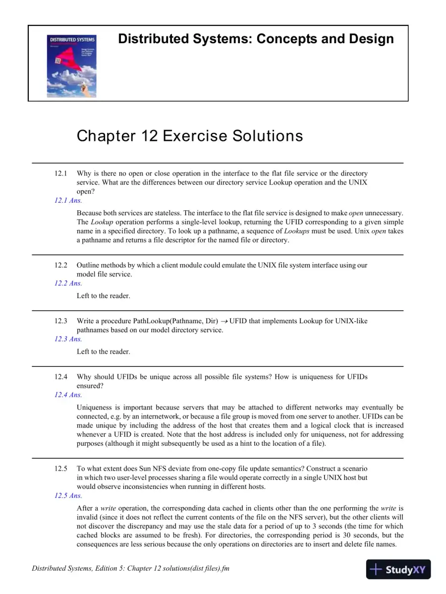 Solution Manual For Distributed Systems: Concepts And Design, 5th Edition, page 16