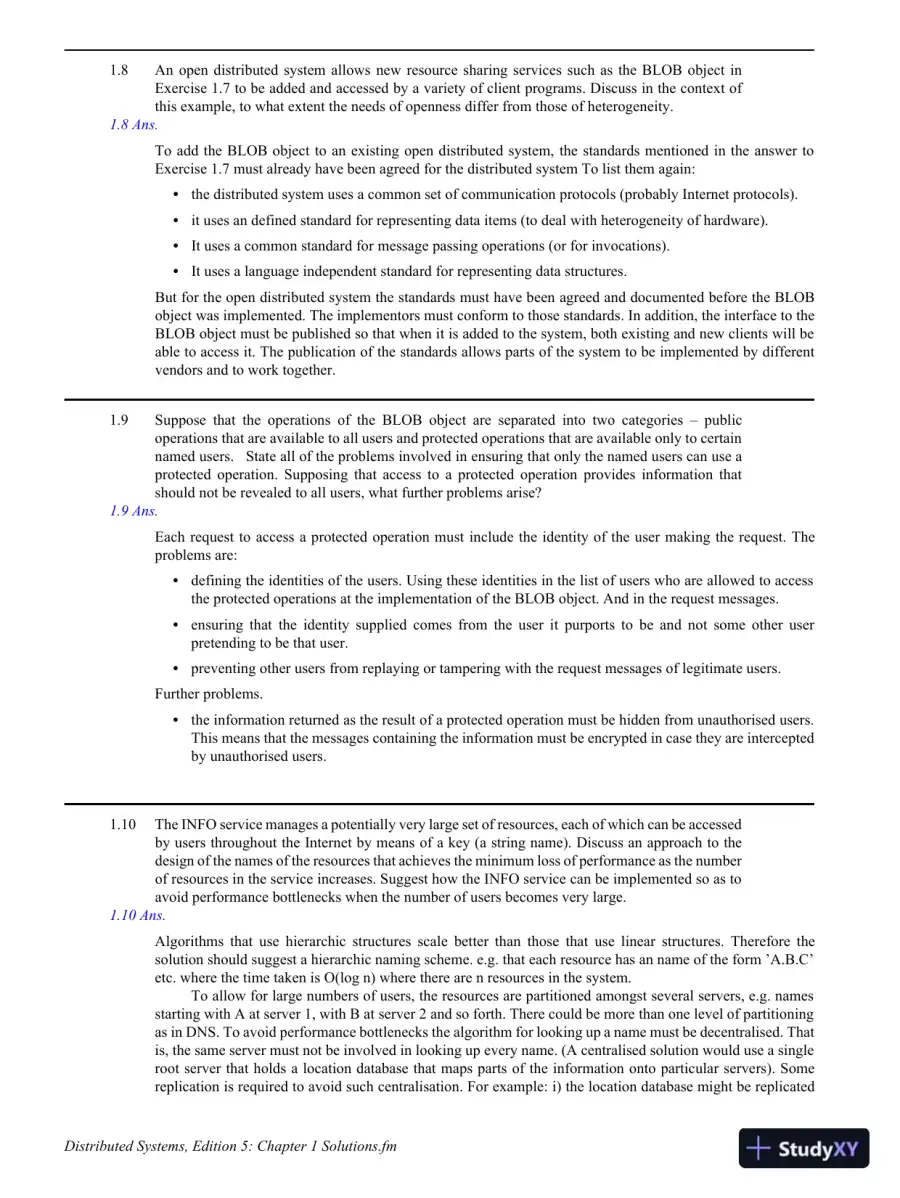 Solution Manual For Distributed Systems: Concepts And Design, 5th Edition, page 5