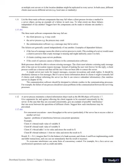 Solution Manual For Distributed Systems: Concepts And Design, 5th Edition - Page 6 preview image