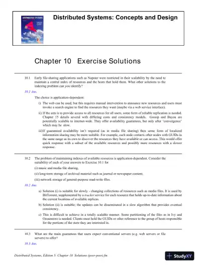 Solution Manual For Distributed Systems: Concepts And Design, 5th Edition - Page 8 preview image