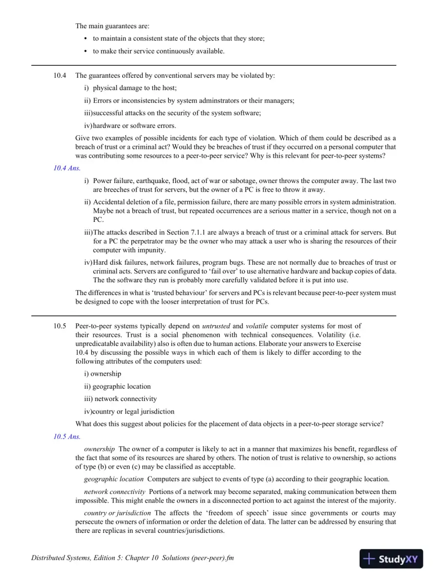 Solution Manual For Distributed Systems: Concepts And Design, 5th Edition, page 9