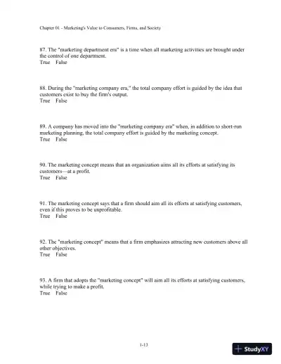 Test Bank For Basic Marketing: A Marketing Strategy Planning Approach, 18th Edition - Page 14 preview image