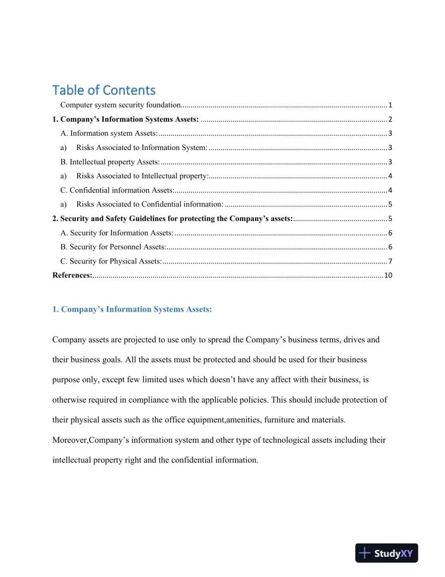 Computer System Security Foundation, page 3