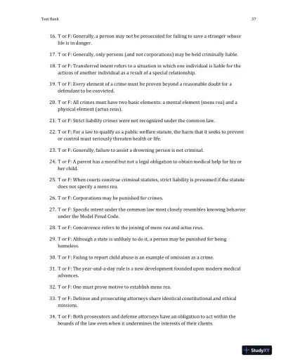 Test Bank For Criminal Law and Procedure , 7th Edition - Page 9 preview image