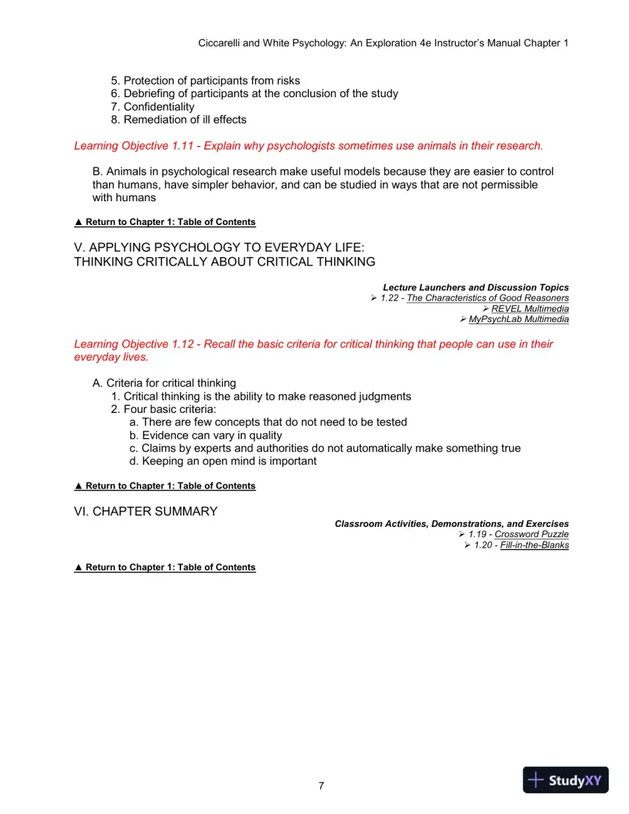 Class Notes for Psychology: An Exploration, 4th Edition, page 20