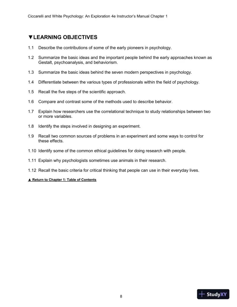 Class Notes for Psychology: An Exploration, 4th Edition, page 21