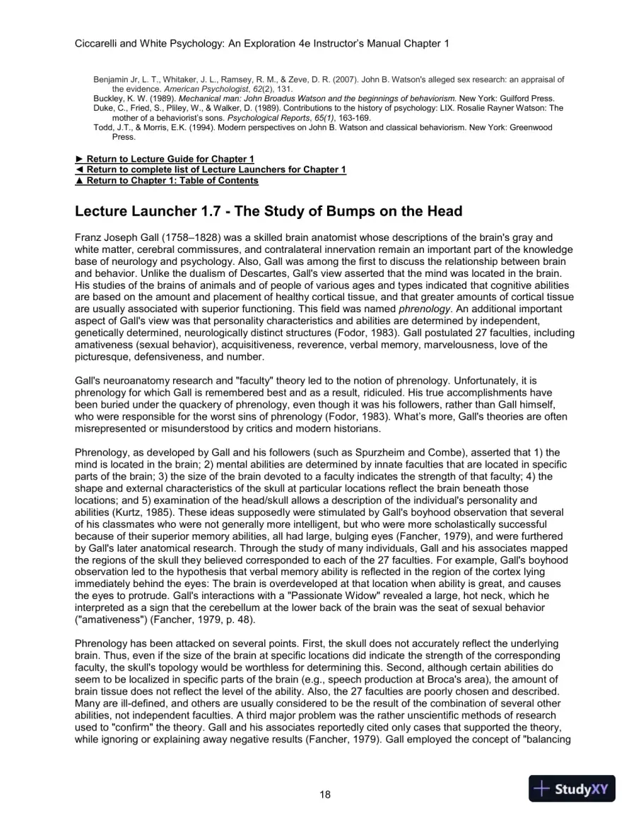 Class Notes for Psychology: An Exploration, 4th Edition, page 31