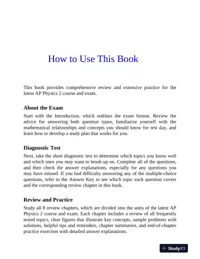 AP Physics 2 Premium, 2024: 4 Practice Tests + Comprehensive Review (2023) - Page 14 preview image