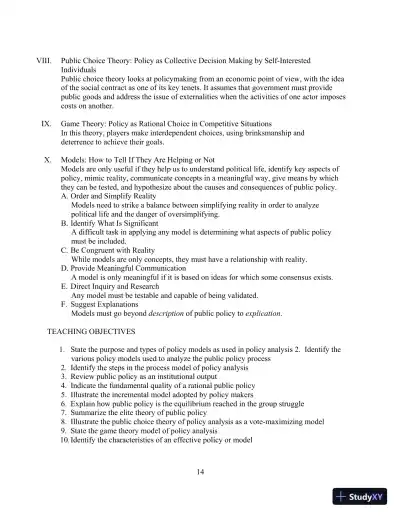 Test Bank for Understanding Public Policy, 15th Edition - Page 15 preview image