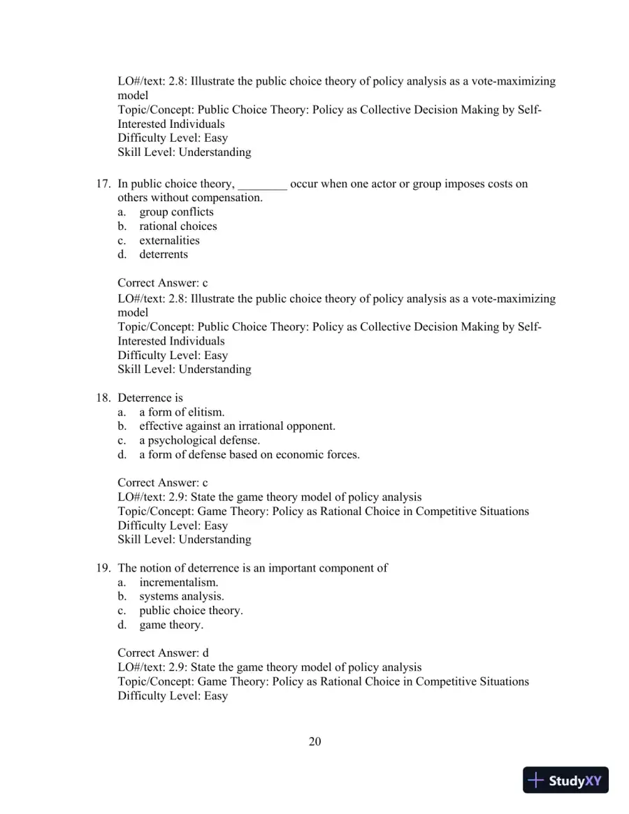 Test Bank for Understanding Public Policy, 15th Edition, page 21