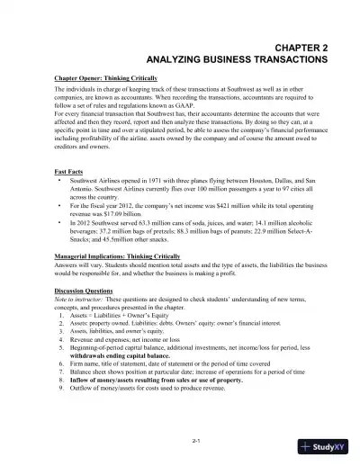 College Accounting (Chapters 1-24) 14th Edition Solution Manual - Page 6 preview image