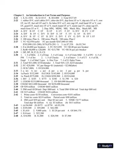 Horngren's Cost Accounting: A Managerial Emphasis, 16th Edition Solution Manual - Page 3 preview image
